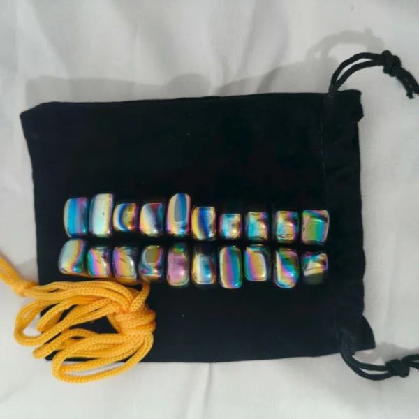 20PCS Match Color Rope Fridge Magnetic Stone Set DIY Po Wall Irregular Black Lodestone Family Magnet Pushpin Multi Functional 260622
