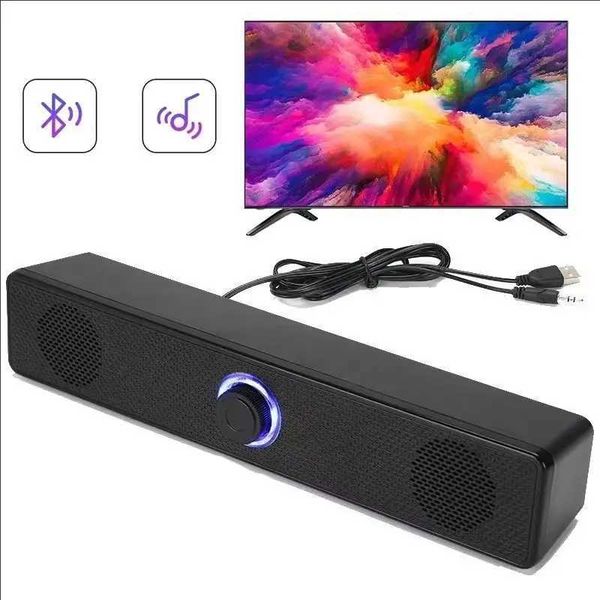 PC Soundbar Wired and Bluetooth Speaker USB Powered Soundbar for TV Pc Laptop Gaming Home Theater Surround Audio System L26
