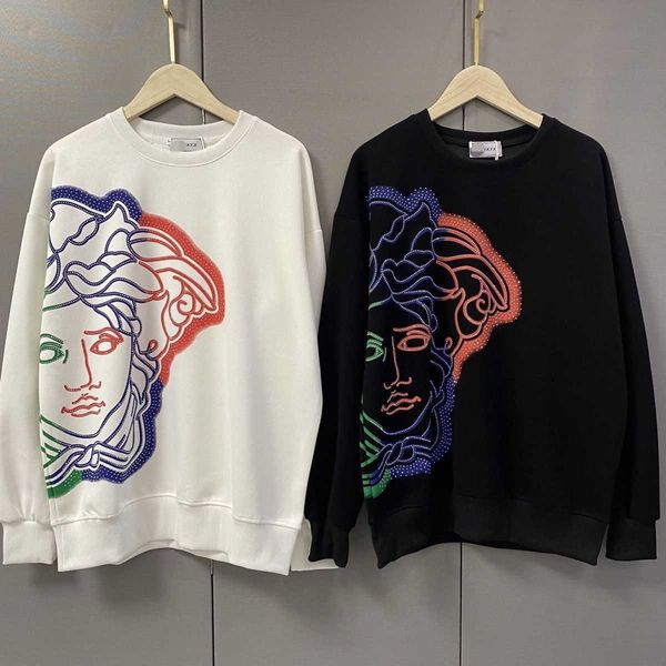 Hoodies Men's Sweatshirts 2022 autumn and winter trendy long slve T-shirt net red half face Medusa ins printed base coat autumn sweater L26623