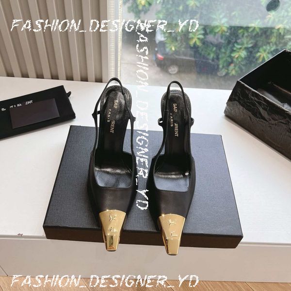 YL Designer High Heels Women Stylish Dress Shoes Patent Leather suede y lshoez sandals open Pointed toe Party Wedding Office black gold Pumps 7fe