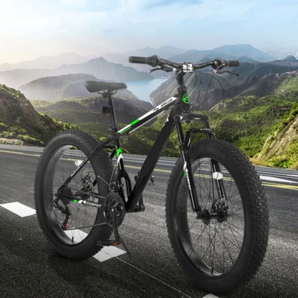 Mountain Bike se mtb Inch Fat Tire Adult Youth Speed Bike Dual Disc Brake High Carbon Steel Frame Front Suspension For Mountain Trail Urban Commuting Road Ca hu new