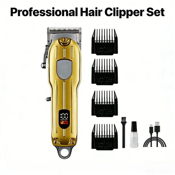 Multifunctional Cordless Hair Clipper Men Professional USB Charging Trimmer Grooming Kit ABS Material Travel Home Use 260625