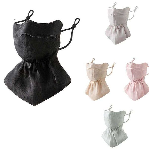 Summer Sunscreen Mask Women Breathable Quick Drying Protection Sun Face Cover Simple Comfortable Ice Silk Hanging Ear Scarf J260625