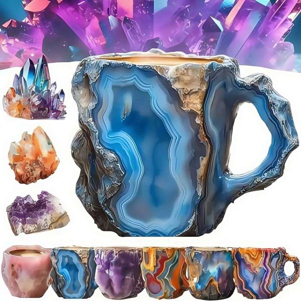 1PC Multi-Colored Coffee Natural Mineral Mug, Colorful — compare prices at CompareOffers
