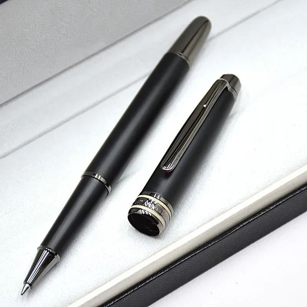 wholesale Luxury MB Matte Black Metallic Design 163 Monte Series Black Resin Rollerball Pen Stationery Office School Supplies High Quality Writing Ballpoint Pens
