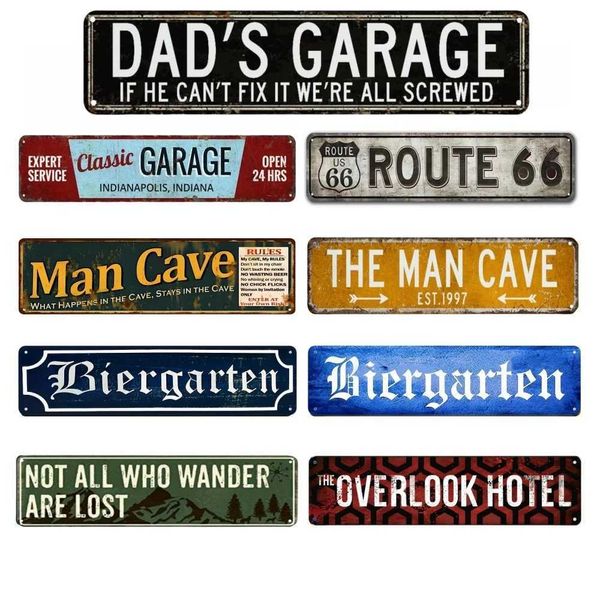 Biergarten Beer Garden German Metal Sign Blue Bar Brewery Pub Hall Aluminum Sign Drinking Restaurant Drinker Plaque Wall Decor C260626