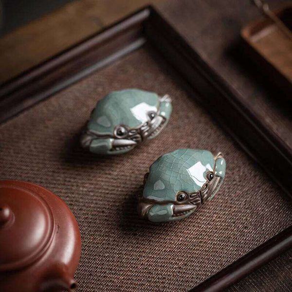 Cracked Glaze Crab Play Handmade Kongfu Decoration Table — compare prices at CompareOffers