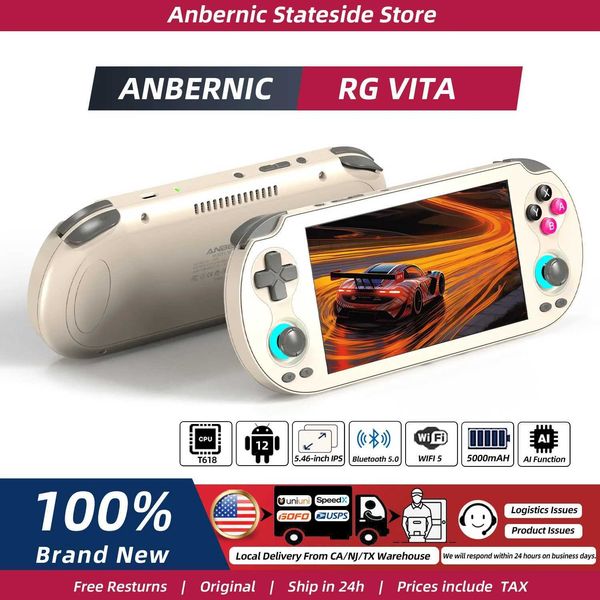 Anbernic RG Vita Retro Handheld Game Console 546-inch IPS Touchscreen 3GB64GB Storage 3000mAh Battery Android 12 Gaming Device Z260626