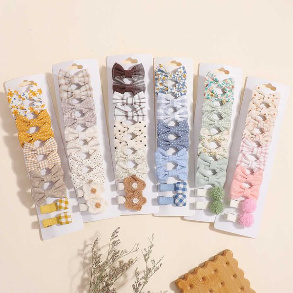 Bows Kids 20pcs/set Hair Lovely Clips for Girls Barrette Boutique Full Coverage Fabric Childrens Headwear Baby Hair Accessories S260629