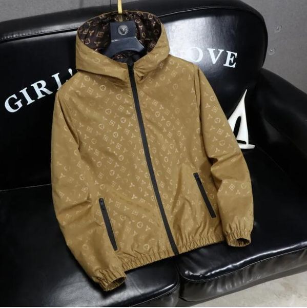 Designer Men's Jacket Autumn Spring Fashion Brands Black Waterproof Windbreaker…