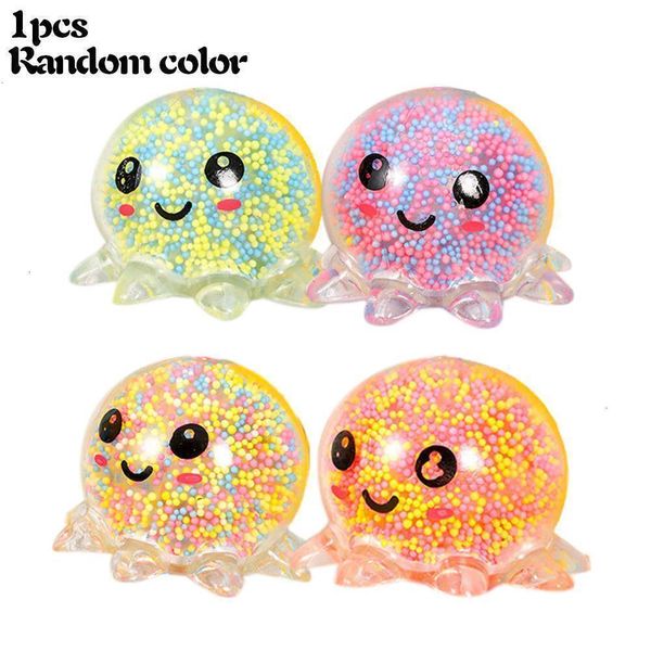 Decompression Toy Kawaii Octopus Ball Anti Stress Squeeze Fidget s For Children Adult Girl Glowing Light Funny Antistress Squishy Kids Gift 221129