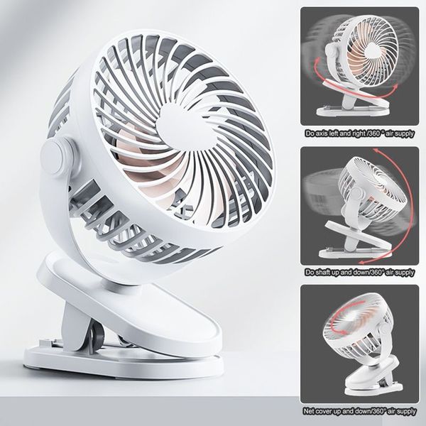 Portable USB Rechargeable Mini Cooling Fan Clip On Desk Pram Cot Car Cooler Fan*