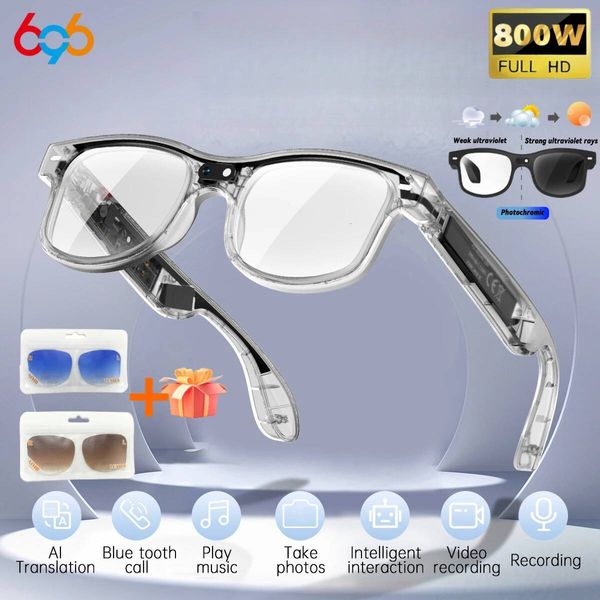 New Cycling Smart Outdoor Sunglasses Drive Blue Tooth Call Glasses 8Mp Camera Real-Time Translation Video Recording Sunglasses