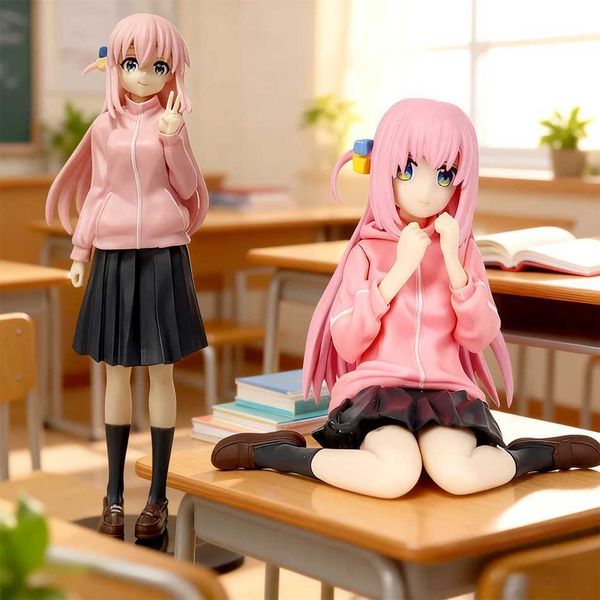 17cm BOCCHI THE ROCK Anime Figure Gotoh Hitori Action Figure Guitarist Girl Figure DesktopDecorate Collections Model Doll Toys L260509