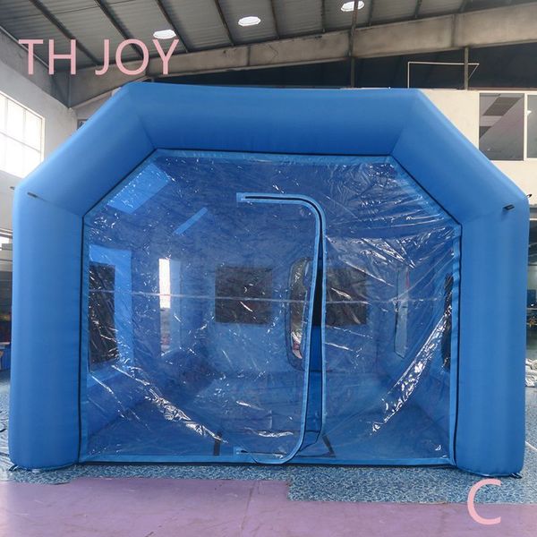 Outdoor activities customized portable inflatable paint booth spray booth car painting tent for sale