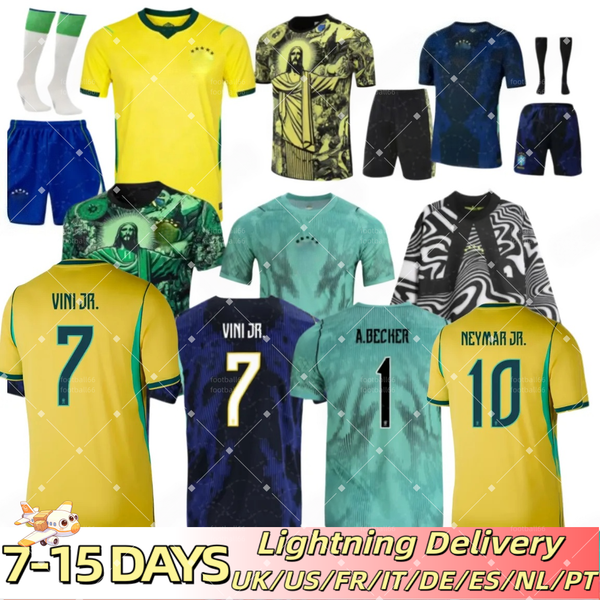 26 27 Brazils Neymar JR Soccer Jerseys Football Shirt Vini …