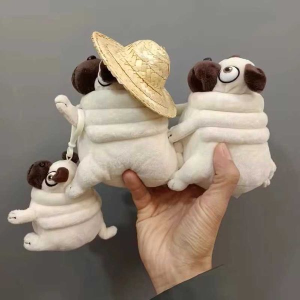 Plush Toys 15cm dog kawaii the Elf Fat Pug Sitting Pug Dogs Toy Stuffed Dolls for Kids Children Birthday Gift Dolls S260701