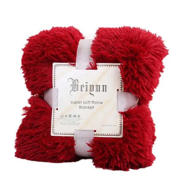 120 Cm Soft perfume Fluffy Shaggy Warm Plaid Bed Sofa cologne Bedspread Bedding Sheet Throw Blanket Thick Wool Fleece Duvet Home Free S 1011