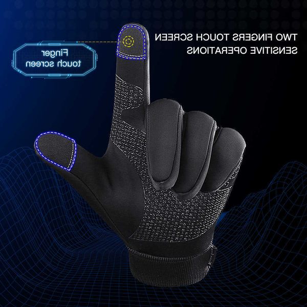 Bike Winter Gloves Men Cycling Women Thermal Fleece Cold Wind Waterof Touch Screen Bicycle Warm Outdoor Running Skiing Mitten C260629