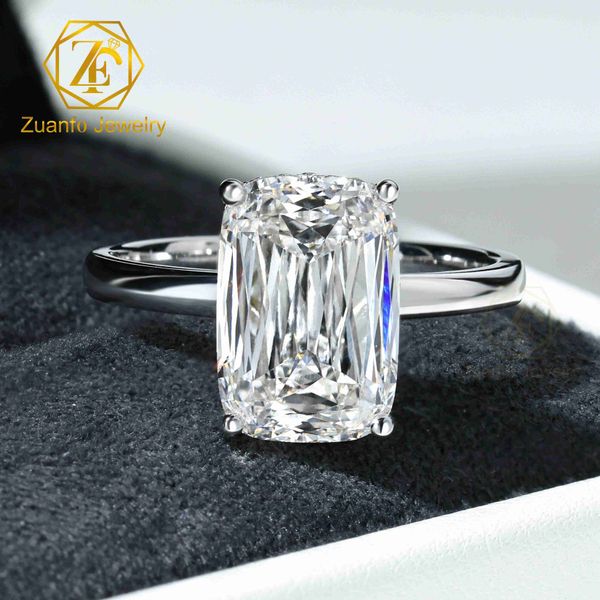 IGI GRC Elongated Cushion Ashoka Cut Engagement Ring Women VS1 Lab Grown Diamond 10K 14K 18K Gold Fine Rings with Hidden Halo