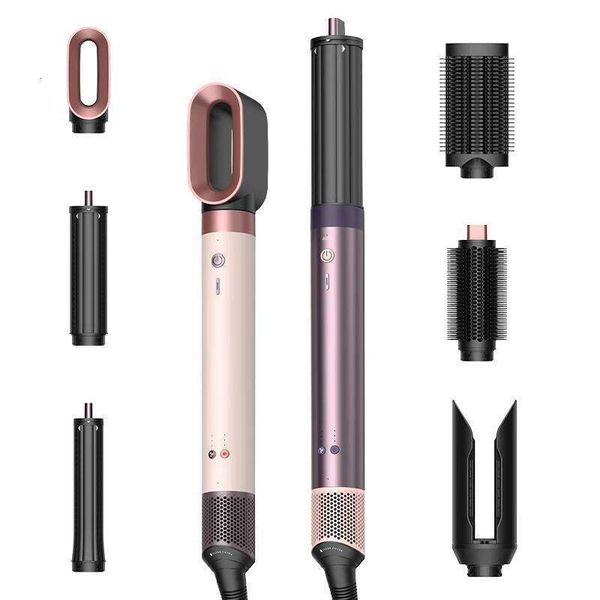 1700W 6-in-1 professional multifunctional hair dryer hot and cold air brush curling iron straightener salon grade fast drying 26Y0629