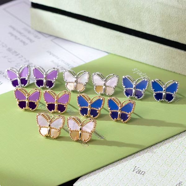 Charm Brand Clover Earrings Classic Butterfly Earrings High Quality Stainless Steel 18K Gold Waterproof Female Jewelry Designer
