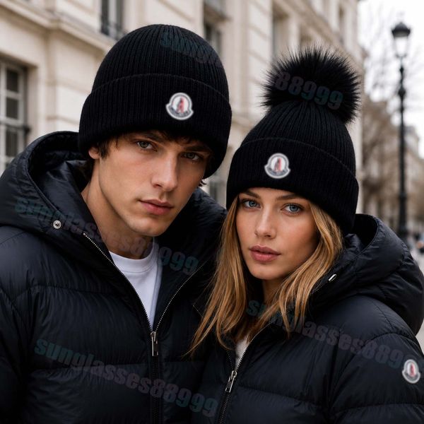 Luxury Winter Knit Beanie Soft Ribbed Wool Hat Unisex Warm Skull Cap Outdoor Fashion Casual Beanie for Men Women