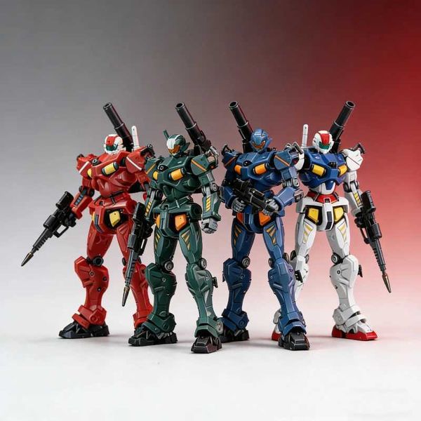 HG 1/144 RGM-79 SayaS Light-Type Guncannon GQ Red Green Blue Color Assembly Model Kit Action Figure Mecha Toy Desktop Ornament L26629
