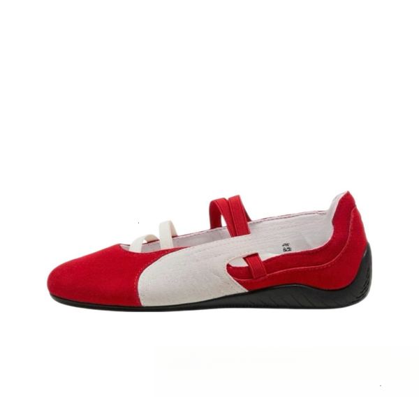 Pumashoes Designer Shoes Luxury Ballet Sneakers Black White Red Women Ballet Flats Casual Low Profile Retro Mary Jane Walking Pumaballet Fashion Shoes