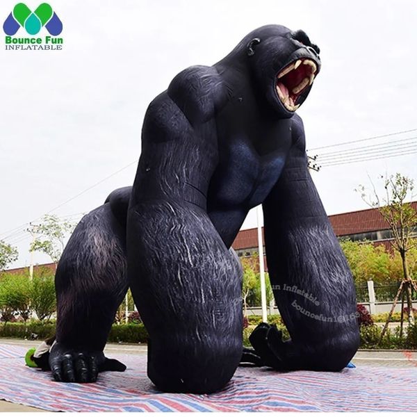Giant Black Inflatable Gorilla Customized 8m height (26ft) Huge Inflatables animal For Outdoor Event Festival