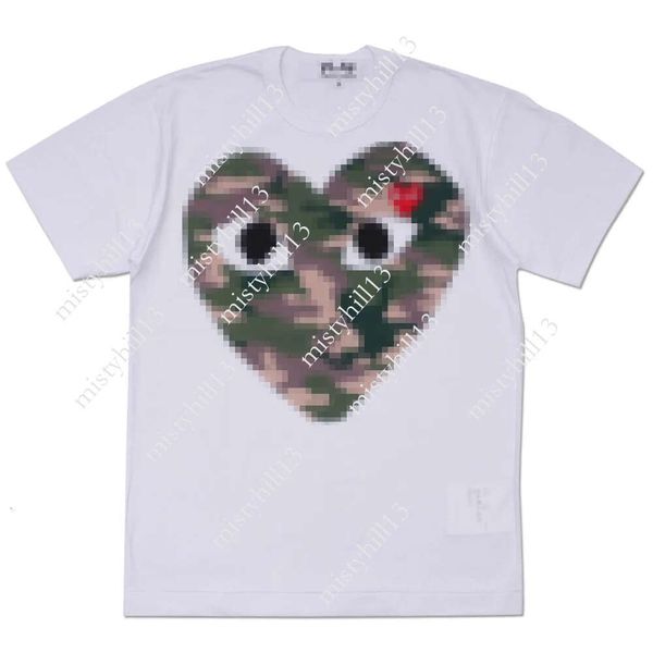 Designer play T Shirts Big Hearts Mens heart T Shirt Tee White Women Short Sleeve Crewneck Come Garcon Luxury Sweatshirt Red Heart Loose Come commes shirt 9c4