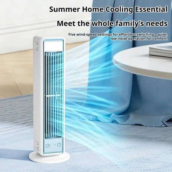 Remote Control Small Tower Fan, 5 Speed 120 Oscillation Quiet Portable Air Cooler Standing Fan for Home Bedroom Living Room 26Y0630