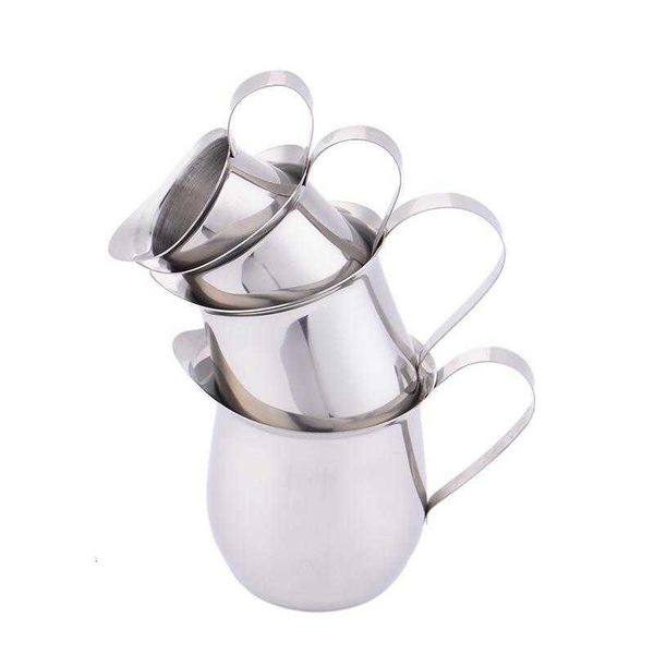 Jugs Stainless Steel Milk Milk Frothing Jug Milk Cream Cup Coffee Creamer Latte Art Pitcher With Spout Durable Kitchen Coffee Accessories L261006