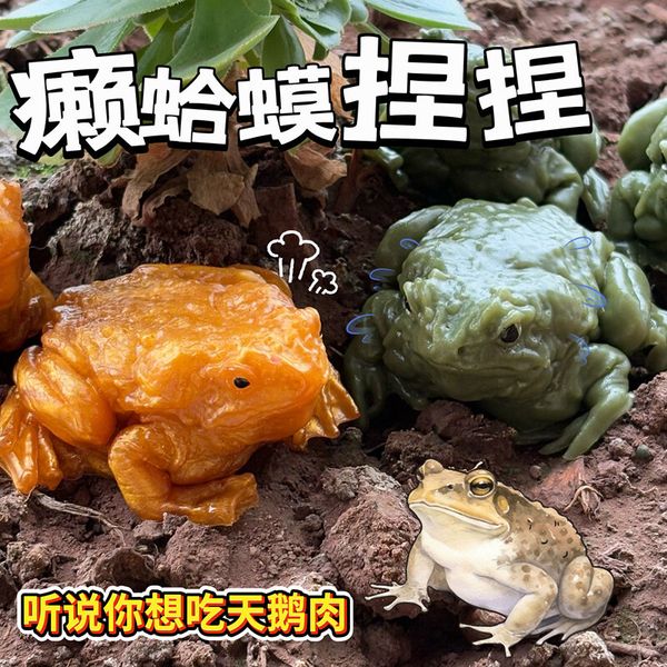 2026 New Tiktok-Style Toad Squishy Toy, Realistic Silicone Frog, perfume cologne DIY Hand-Painted Creative Stress-Relief Toy Designer