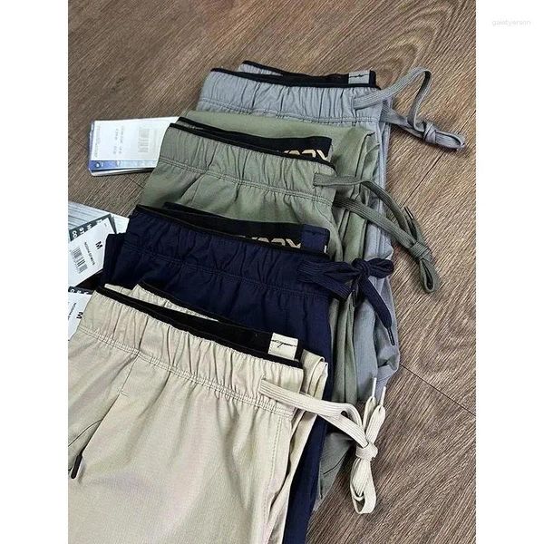 Men's Outdoor Lightweight Waterproof Quick Dry Breathable Summer Thin Elastic Sports Casual Pants Loose Straight Leg Fit