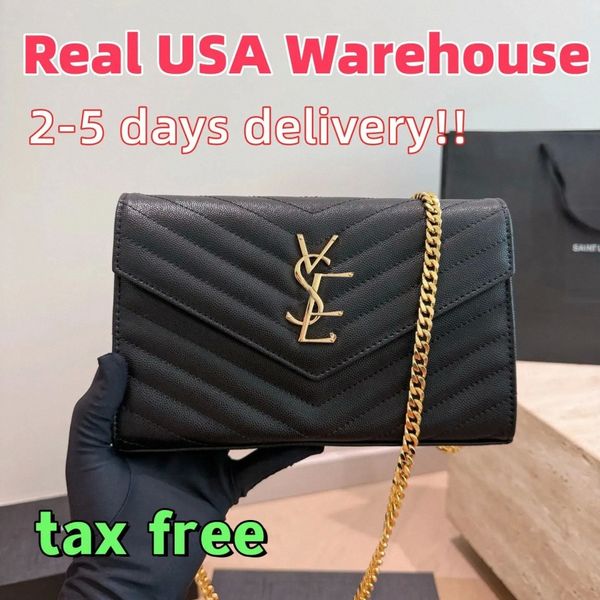 Women Designer Bag USA Warehouse High Quality Luxury Bag Shoulder Bag Handbags Envelope Bag Black Classic Caviar Bag Hobo bags Crossbody Fashion Elega L7j6#