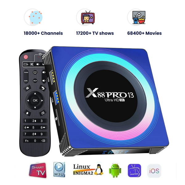 X88 PRO 1/3/6/12 Months Smart TV Box 4K OTT m 3 u Xxx Megaott Dino TV Code Support android TV France Spain Xtream
X88 PRO 1/3/6/12 Months Smart TV Box 4K OTT m 3 u Xxx Megaott Dino TV Code Support android TV France Spain Xtream