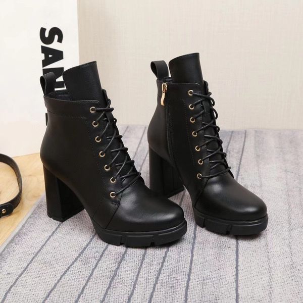Elegant Genuine Leather Ankle Boots from ShoeBrand S216 - Stylish Women's Footwear, Black
Elegant Genuine Leather Ankle Boots from ShoeBrand S216 - Stylish Women's Footwear, Black