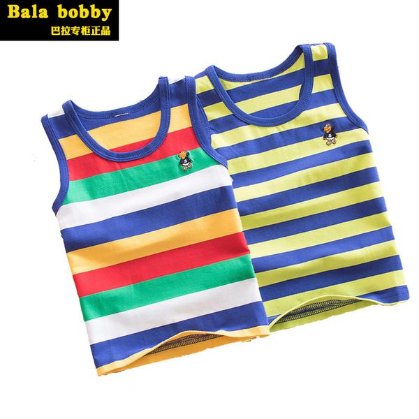 kids tank top childrens clothing pure cotton striped comfortable sleeveless tshirt small vest for boys and girls, Colorful
kids tank top childrens clothing pure cotton striped comfortable sleeveless tshirt small vest for boys and girls, Colorful