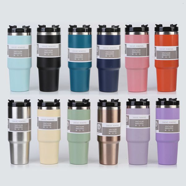 30oz coffee 304 stainless steel car double drinking straw ice cream cup cold and warm insulation, Cyan
30oz coffee 304 stainless steel car double drinking straw ice cream cup cold and warm insulation, Cyan