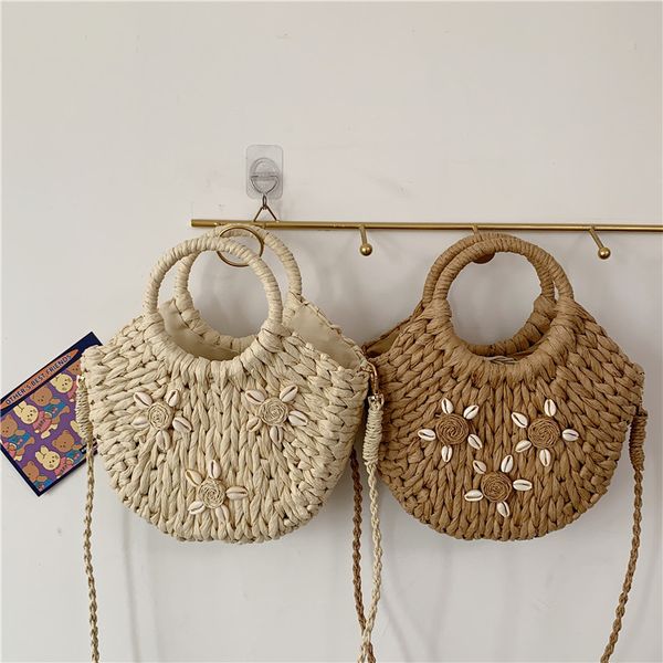 Western womens shoulder bags 2 colors summer cool hollow woven beach bag outdoor holiday straw leisure backpack small fresh shell fashion handbag wholesale, Beige
Western womens shoulder bags 2 colors summer cool hollow woven beach bag outdoor holiday straw leisure backpack small fresh shell fashion handbag wholesale, Beige