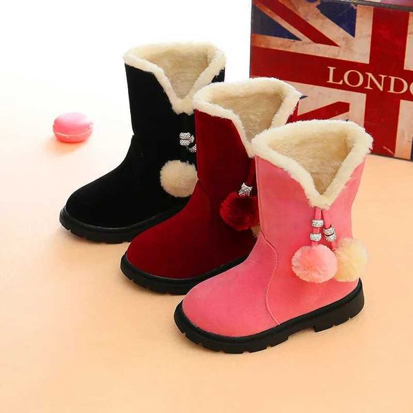 Kids' 2024 Winter Warm Snow Boots, Cotton Long Tube Wool Ball Boots for Girls, Black
Kids' 2024 Winter Warm Snow Boots, Cotton Long Tube Wool Ball Boots for Girls, Black