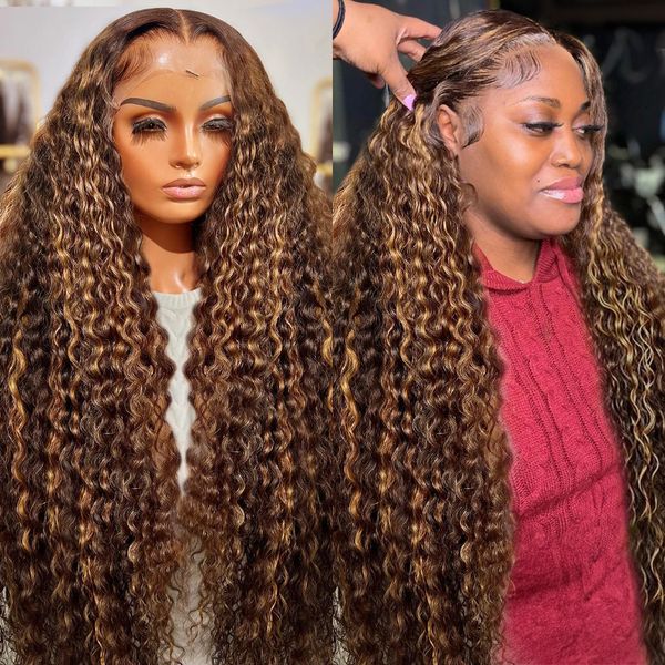 Hd 13X6 Transparent 4/27 Highlight Ombre Colored Deep Wave Frontal Human Hair Wig 16 36 Inch 13X4 Lace Front Wigs For Women s, Dark brown
Hd 13X6 Transparent 4/27 Highlight Ombre Colored Deep Wave Frontal Human Hair Wig 16 36 Inch 13X4 Lace Front Wigs For Women s, Dark brown
