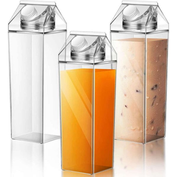 1000ML Carton Water Bottle Plastic Square Coffee Juice Tea Cup Transparent Milk Storage for Outdoor Sports Camping Gym, Plum
1000ML Carton Water Bottle Plastic Square Coffee Juice Tea Cup Transparent Milk Storage for Outdoor Sports Camping Gym, Plum