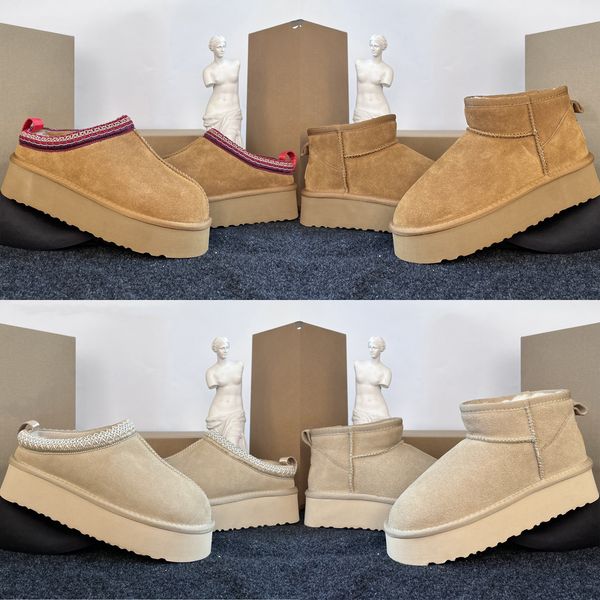 Designer Tasman Slippers australia slipper Chestnut Fur Slides Sheepskin Shearling Mules Women Men Ultra Mini Platform Slip-on Shoes Suede Upper Comfort boot 02, #7
Designer Tasman Slippers australia slipper Chestnut Fur Slides Sheepskin Shearling Mules Women Men Ultra Mini Platform Slip-on Shoes Suede Upper Comfort boot 02, #7
