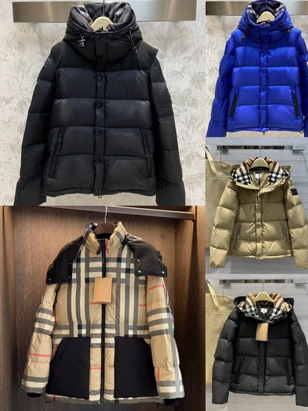 Mens Down jacket Designer Plaid Hooded Thermal Classic Jacket Zipper Black North Jacket Sleeves Detachable Vest Letters Winter Skiing Couple Burberyity Jackets, B7
Mens Down jacket Designer Plaid Hooded Thermal Classic Jacket Zipper Black North Jacket Sleeves Detachable Vest Letters Winter Skiing Couple Burberyity Jackets, B7