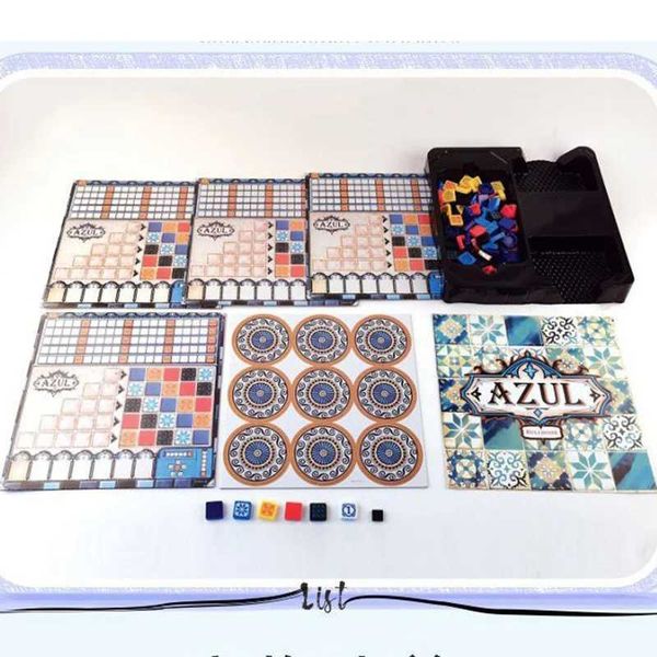 op birthday Islamic Decoration Games Crafts AZUL Painted Brick Master Toy Board Parent Child Family Party Game Strategy Card Gift For Adults T2409