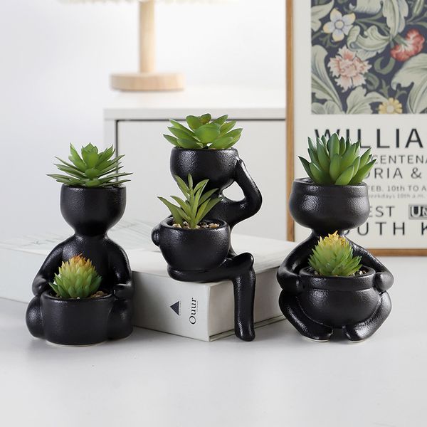 Ceramic Containers Small Figures Flower Planters Pots Succulent Green Plants Office Tabletop Decoration
Ceramic Containers Small Figures Flower Planters Pots Succulent Green Plants Office Tabletop Decoration