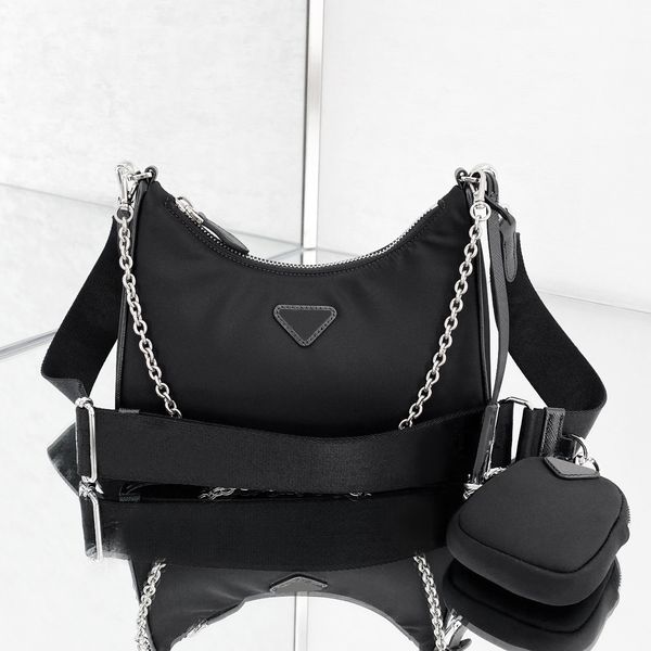 Top Designer Bags Shoulder Bags 2005 Hobo Nylon Three Piece Bag Black Classic Crossbody Luxury Nylon Tote Women's High Quality Chain Fashion Mini Purse Bags Hot Sale, #13 22cm pink
Top Designer Bags Shoulder Bags 2005 Hobo Nylon Three Piece Bag Black Classic Crossbody Luxury Nylon Tote Women's High Quality Chain Fashion Mini Purse Bags Hot Sale, #13 22cm pink