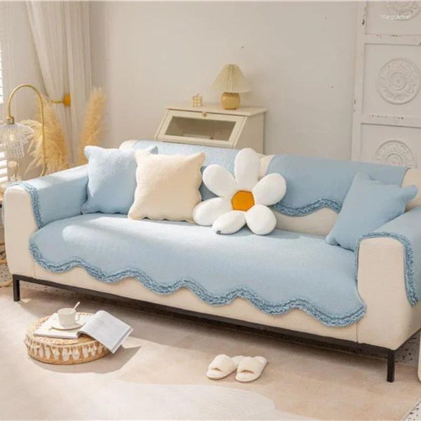 Chair Covers Four Season Wave Edged Pure Cotton Sofa Cushion Simple Solid Color Anti Slip Seat Universal Soft Comfortable Couch Towel
Chair Covers Four Season Wave Edged Pure Cotton Sofa Cushion Simple Solid Color Anti Slip Seat Universal Soft Comfortable Couch Towel